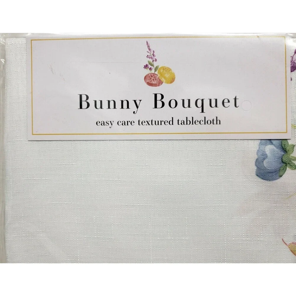 Textured Printed Fabric Tablecloth 60